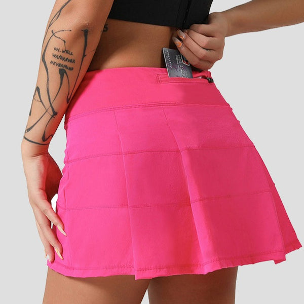 2-in-1 Tennis & Golf Skirt with Side & Back Zipper Pocket - 88207